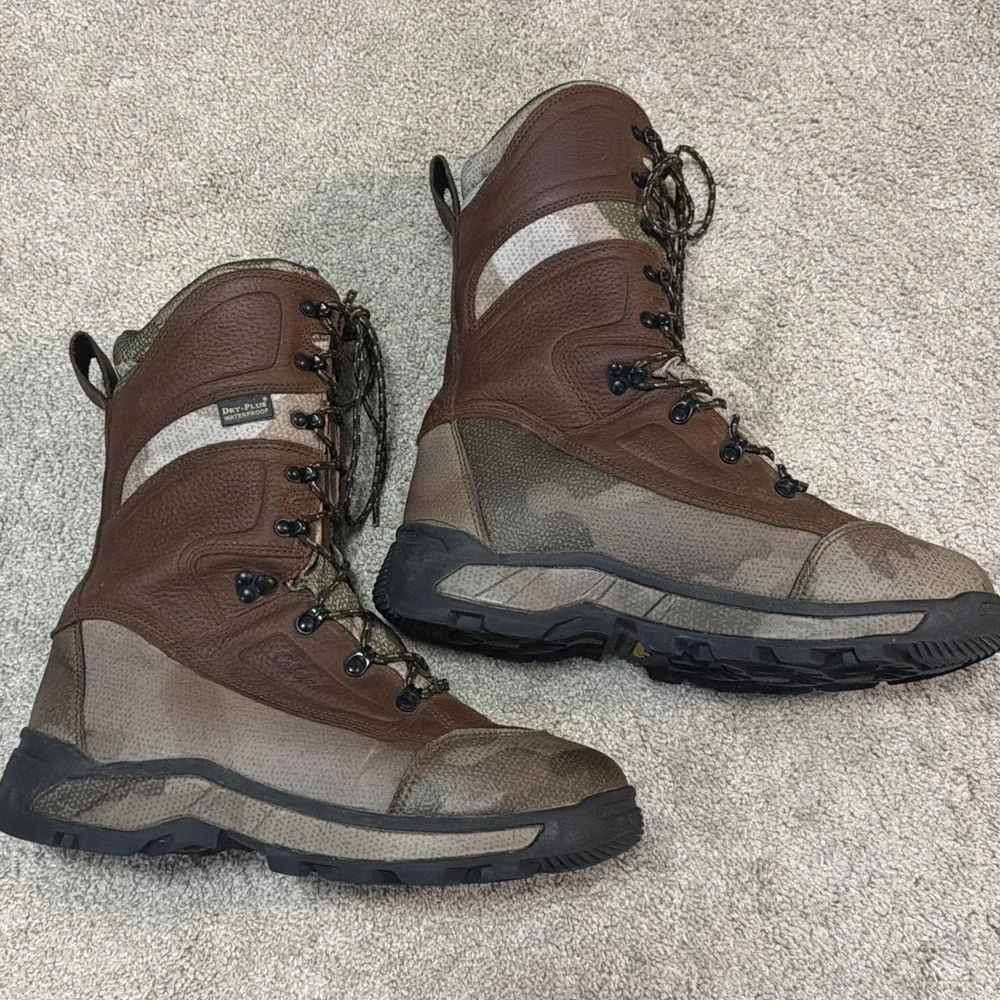 Cabelas Hunting Boots 81-8419 Dry Plus Thinsulate Ultra Camo Leather 9.5D